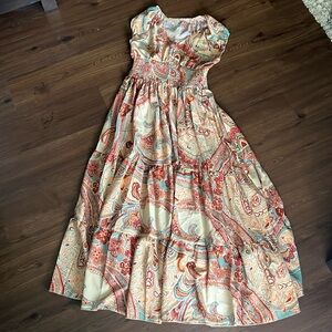 summer, long flowy dress from shein